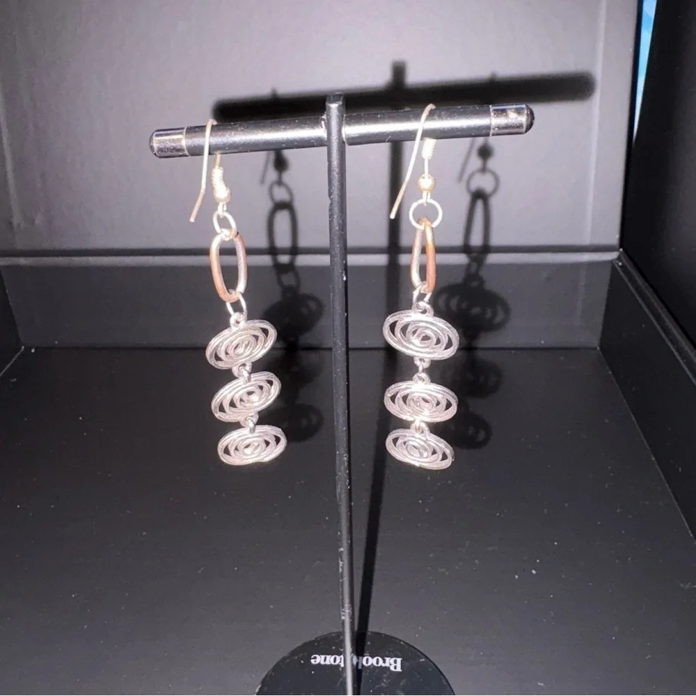 Silver Spiral Minimalist Earrings